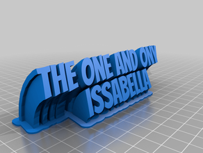 1 only issabella customized 3d print model - Mito3D