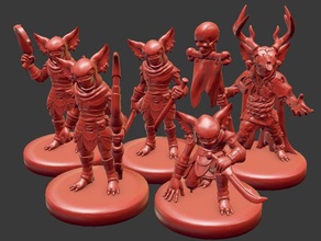 goblin clan miniatures expansion 3dprintable dungeons dragons fantasy miniature ranger rogue shaman tabletop thief 3d print model - Mito3D