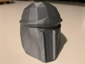 mandaloriane casco boba fett lowpoly di star wars 3d print model - Mito3D