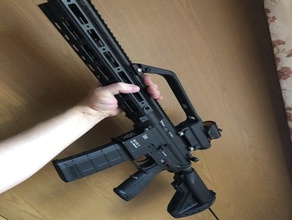 g36 scope handle - picatinny rail adapter airsoft attachment ar15 hkv marksman rifle 3d print model - Mito3D