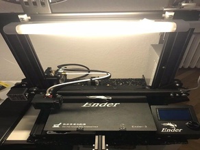 ender 3 titular luz diodo emissor de led montagem licht vslot 3d print model - Mito3D