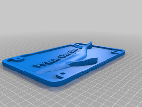 whale license plate 3d print model - Mito3D