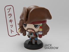 pirates caribbean - jack sparrow 3d print model - Mito3D