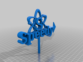 átomo de la ciudad speedy garaje signo 3d print model - Mito3D