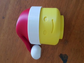 cappello di babbo natale uomo lego titolare carta igienica remix 3d print model - Mito3D