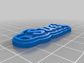 susi tillana font keychain customized 3d print model - Mito3D
