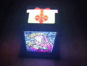 Noel cam abajur lekeli dekorasyon lamba vitray 3d print model - Mito3D