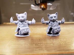 d&d tabaxi kitten sorcerer warlock 28mm dnd mini miniature miniatures dungeonsanddragons dungeons dragons dungeon game piece roleplaying role playing games rpg sorceror 3d print model - Mito3D