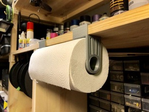 kağıt havlu tutucu 18mm raf garaj mutfak paperholder rulo yararlı 3d print model - Mito3D