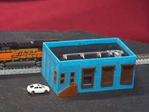 n-scale distribution center j3ffr3y jeff model railroad trains n gauge scale 3d print model - Mito3D