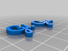 text giga customized 3d print model - Mito3D