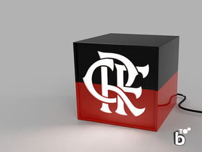 lumin ria flamengo-Fußball-Lampe schwarz brasil soccer brasilianischen champion Fußball rot 3d print model - Mito3D
