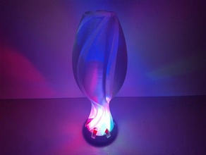 2 dakika lamba ışık ortam aydınlatma sanat masa lambası abajur gölge led spiral vazo modu baskı vazolar vaso spirale 3d print model - Mito3D