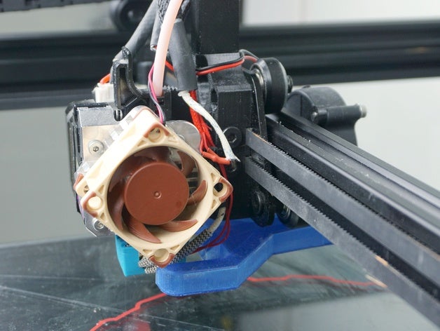 titan aero & bltouch carriage ratrig v-core mount e3d fan duct 3D print model - Mito3D
