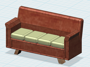 123d design sofa model autodesk 3d print model - Mito3D