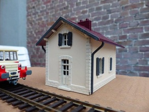 maison garde barriere guard house h0 scale ho level crossing model trains sncf 3d print model - Mito3D