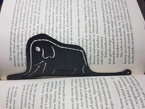 bookmark-boa constrictor has swallowed elephant 'little prince 3d print model - Mito3D