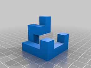 incastro a puzzle cubo 2 split pezzi 3d print model - Mito3D