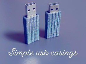 simple usb casing holder stick case 3d print model - Mito3D