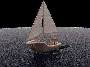 sail-benchy 3dbenchy benchy boat sailboat sailing 3d print model - Mito3D