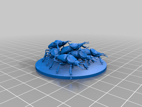 beetle swarm dnd miniature pathfinder mini 3d print model - Mito3D