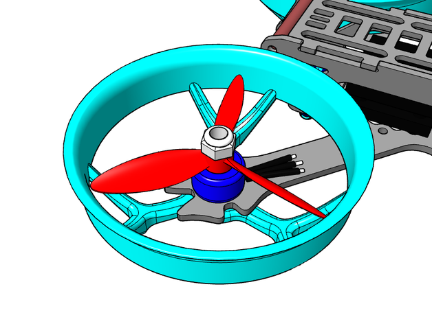 flynoceros de 3 pulgadas la proposición los conductos De bebé skoll drone el fpv quadcopter 3D print model - Mito3D