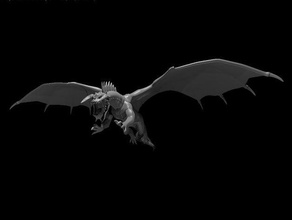 black dragon flying dnd 3d print model - Mito3D