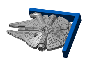 millenium falcon mensola staffa - non supporta la vite di montaggio del nastro supporto starwars star wars 3d print model - Mito3D