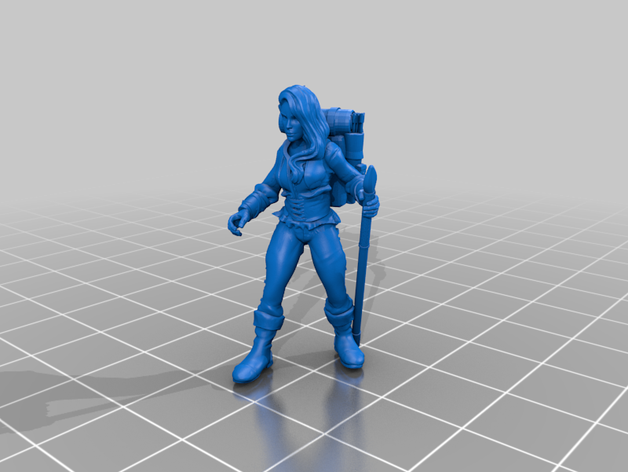 remix female rogue thief 3D print model - Mito3D