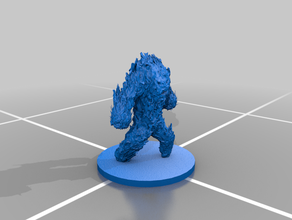 ateş elementi 3d baskı dungeons dragons elemental minyatür Minyatürler masa üstü 3d print model - Mito3D