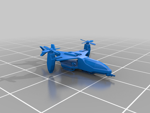 falcon nave dropship artillados scifi vtol 3d print model - Mito3D