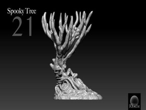 mystic-realm's spooky tree 21 ironwood forest 3d print model - Mito3D