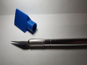 protexacto exacto anti-çıtalı anti bıçak kapağı kap rulo 3d print model - Mito3D