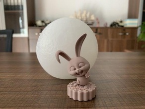 moon rabbit 3d print model - Mito3D