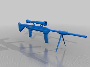 futurista ar arma âmbito de aplicação 3d print model - Mito3D