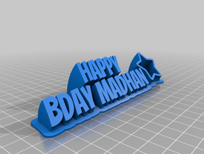 madhan bday new customized 3d print model - Mito3D
