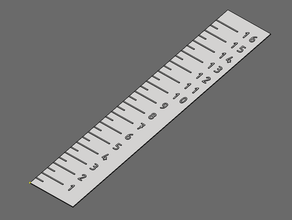 einfache lineare Skala lineal Herrscher skalieren skala 3d print model - Mito3D