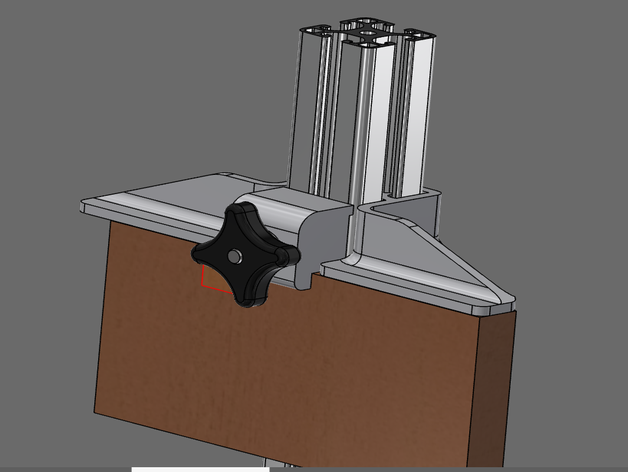 rectangular board clamp industrial profiles aluminium profile 3D print model - Mito3D
