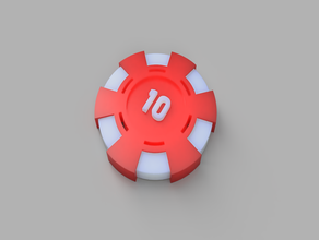poker chip 3d print model - Mito3D