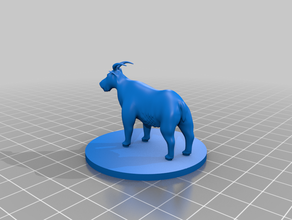 goat - giant 28mm animal dnd dungeons dragons encounter mini miniature miniatures minis monster roleplaying game rpg taleofenki 3d print model - Mito3D