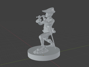 halfling bard playing flute adventurer adventure time character dd dungeons dragons 3d print model - Mito3D