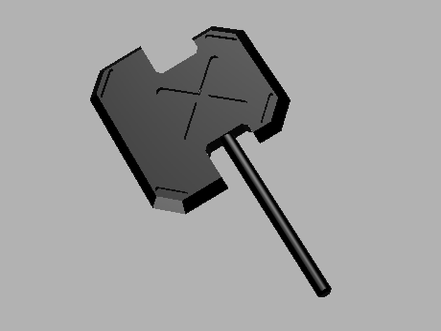 ibo buster tomahawk gundam gunpla weapon 3D print model - Mito3D