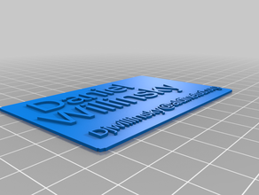 cartão de visita personalizado 3d print model - Mito3D