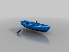 alte Ruderboot - gubbins Boot Möbel Zeile 3d print model - Mito3D
