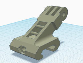 picatinny angular gopro montagem de recesso chanfrado oferece suporte a 3d print model - Mito3D