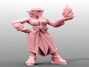eladrin shadow sorceress dnd dungeons dragons figure rpg tabletop wargaming 3d print model - Mito3D