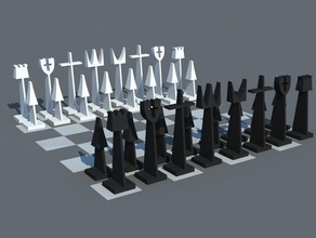 austin işletmeler satranç seti tarzı austinenterprises bishop parça taşları kurumsal oyunlar johnwick johnwick3 Kral knight piyon kraliçe rook 3d print model - Mito3D