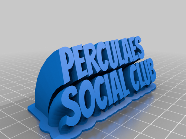 perculaes sosyal kulüp özelleştirilmiş 3D print model - Mito3D
