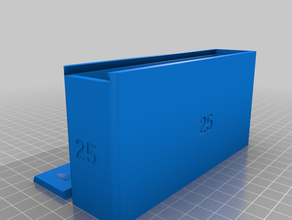 25mm caixa prego personalizado 3d print model - Mito3D