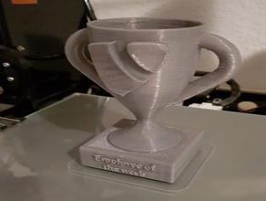 typo3 trofeo de los empleados la semana 3d print model - Mito3D